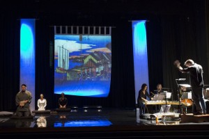 A scene from Nicola Lefanu's opera Tokaido Road